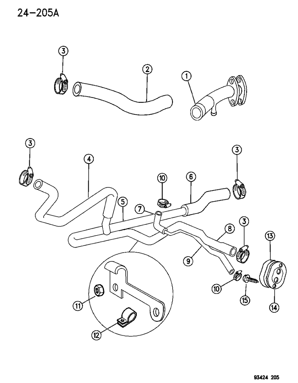 Mopar 4592042 Hose, Heater Supply