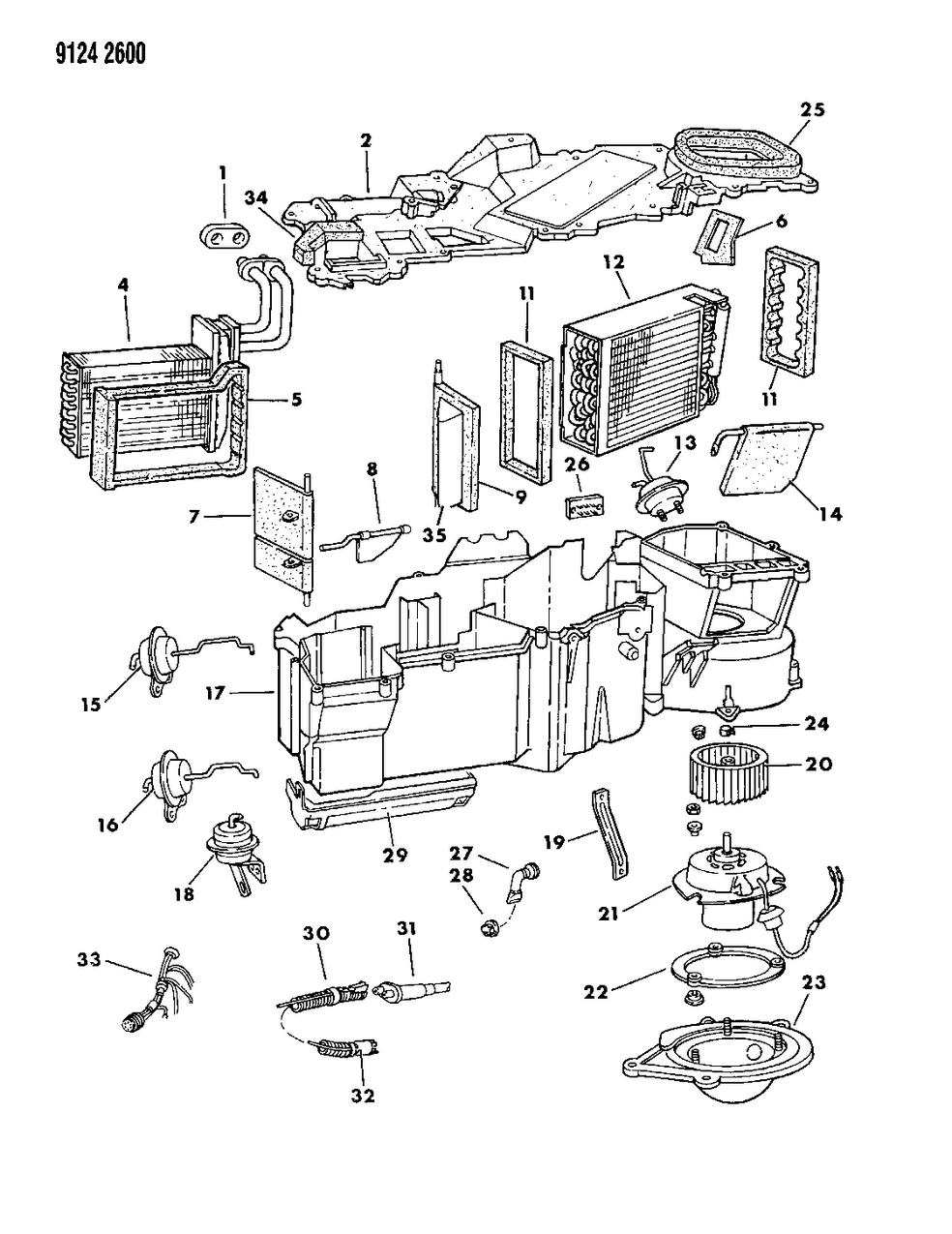 Mopar 4124083 Door And Seal, A/C. Blend Air Complete