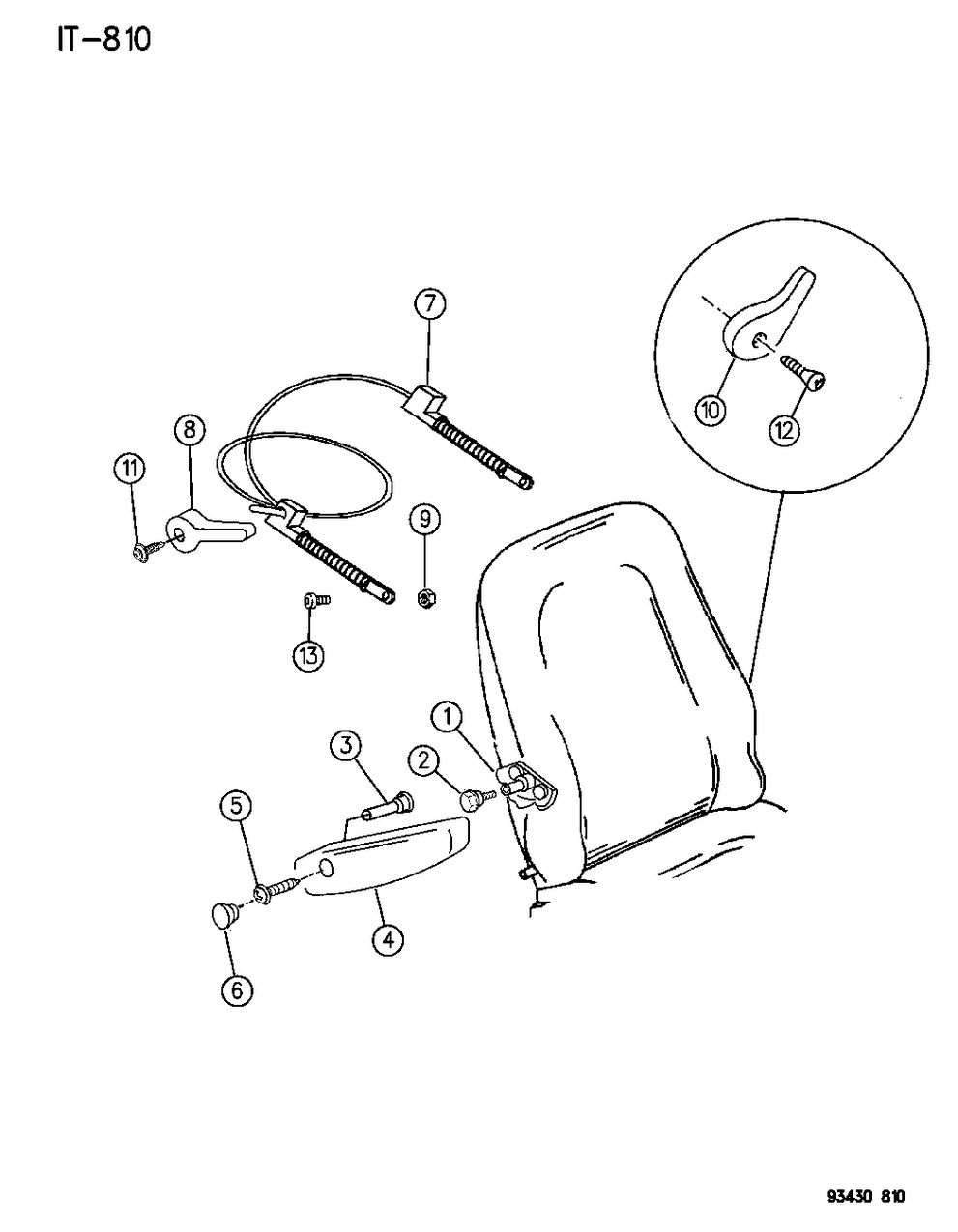 Mopar 4761282 Screw, Armrest Bracket To Seat Back