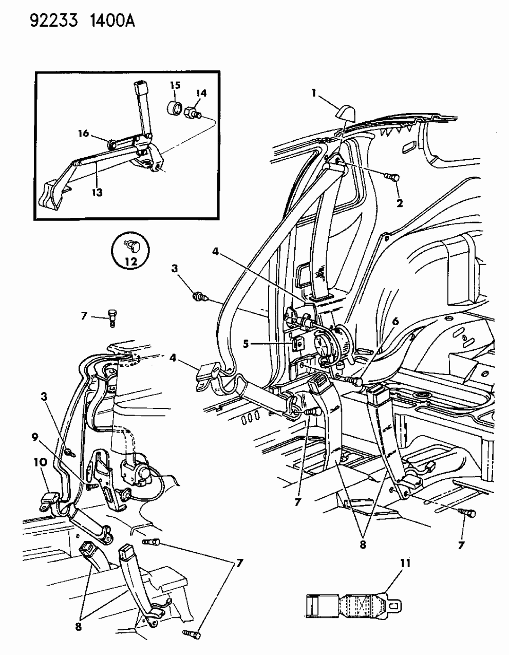 Mopar EL63LAZ Seat Belt Assembly