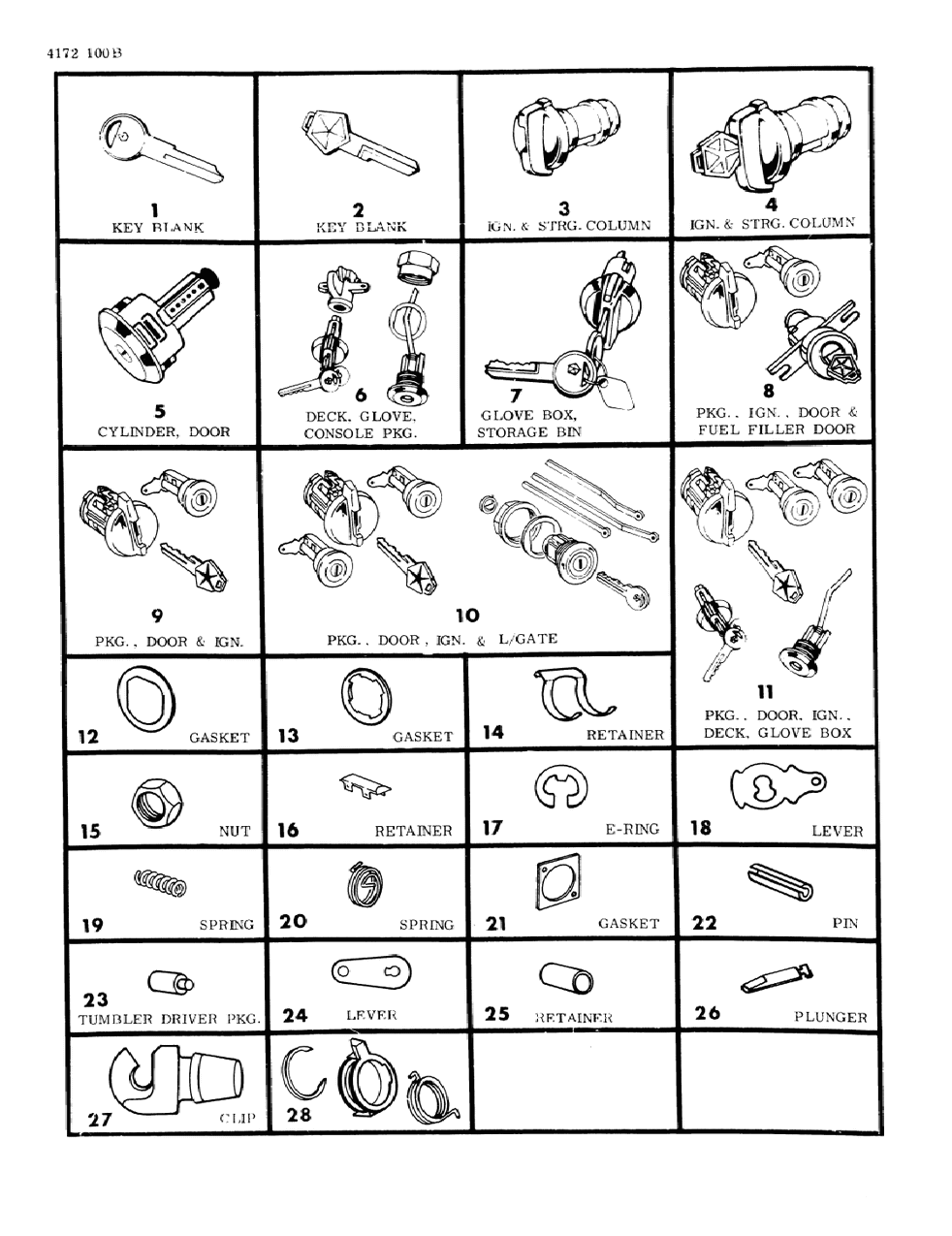 Mopar 4246645 Lock Cylinder