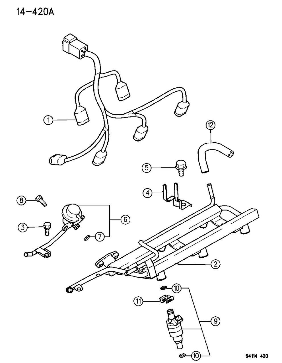Mopar MD089608 Clip Fuel Injection