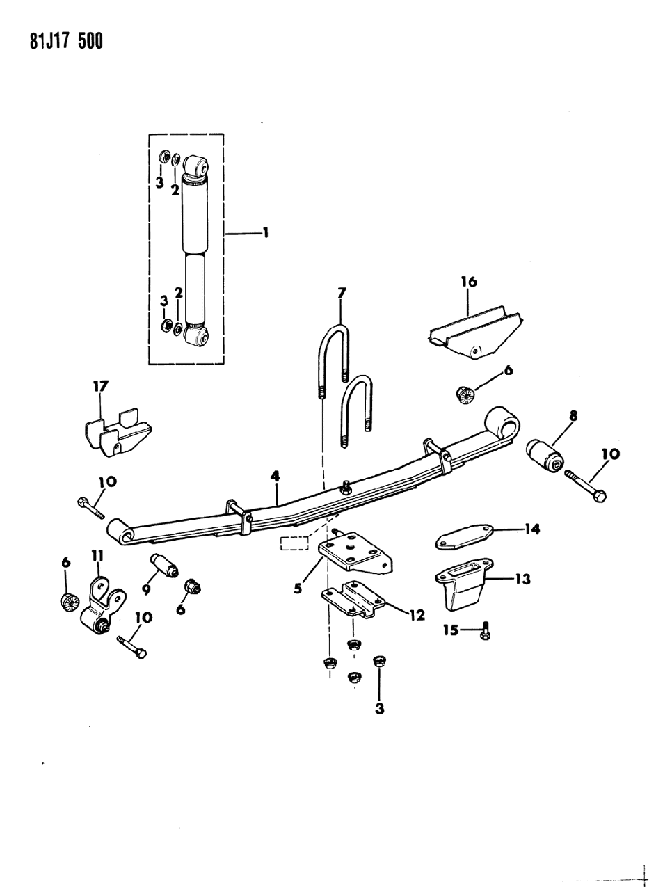 Mopar 52002886 U - Bolt, Rear