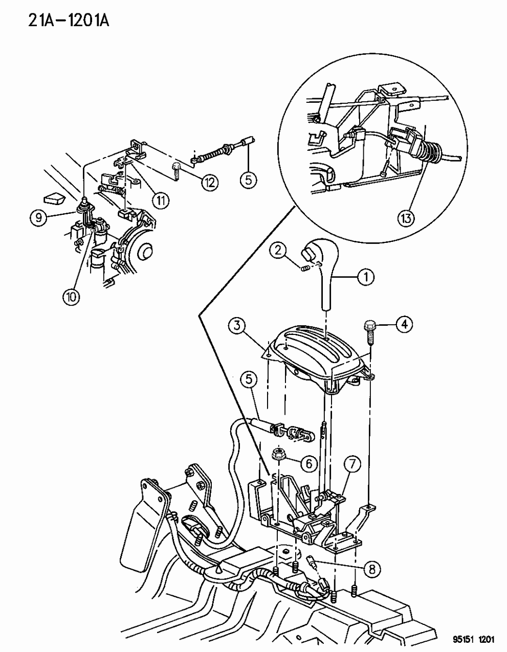 Mopar 4641200 Cable, ATX Shifter Ignition Interlock