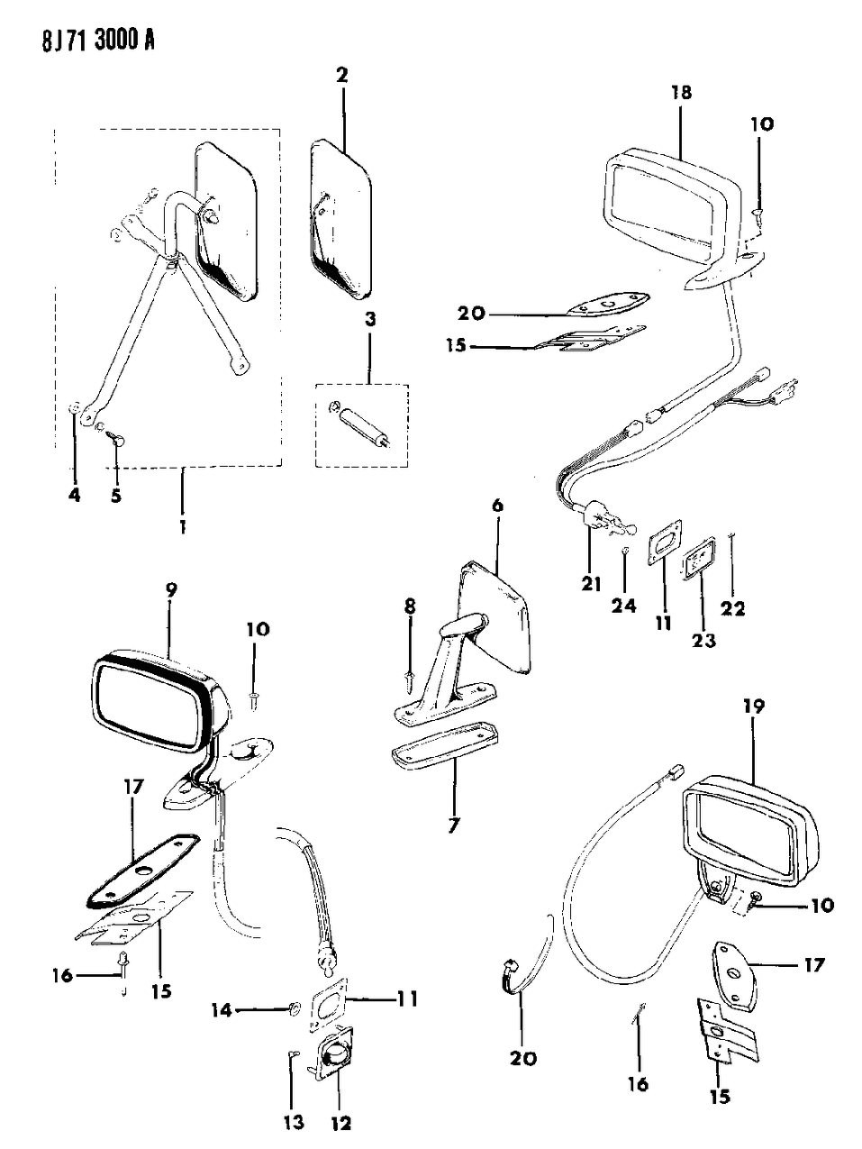 Mopar J0977877 Mirror