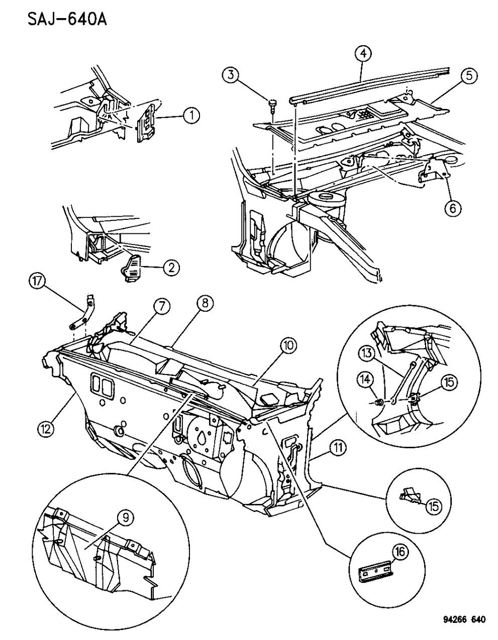 Mopar 4386741 Cowl Side Panel Reinforcement