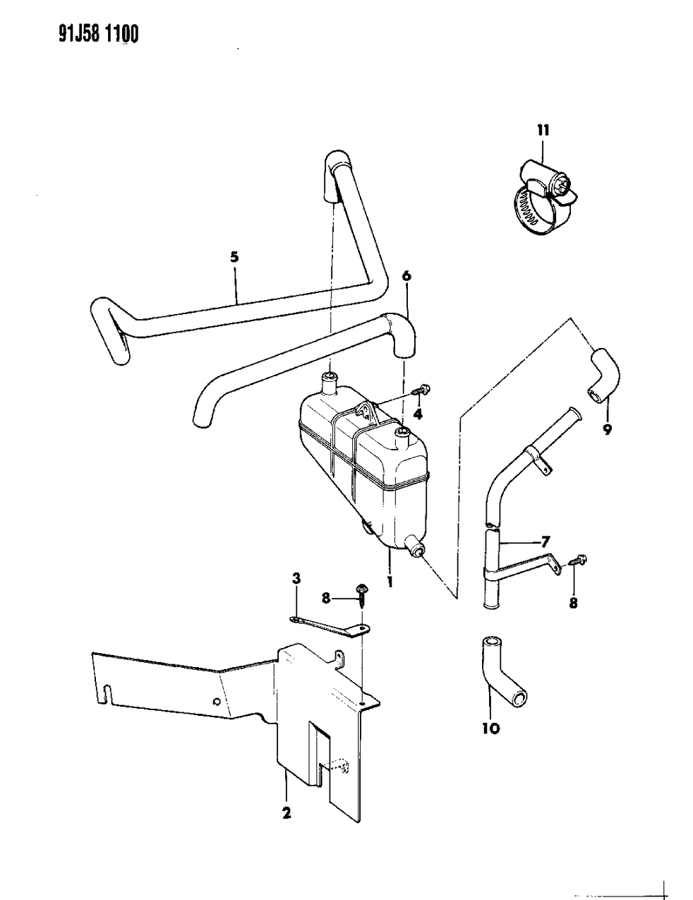 Mopar 53002320 Hose, Separator To Turbo Inlet