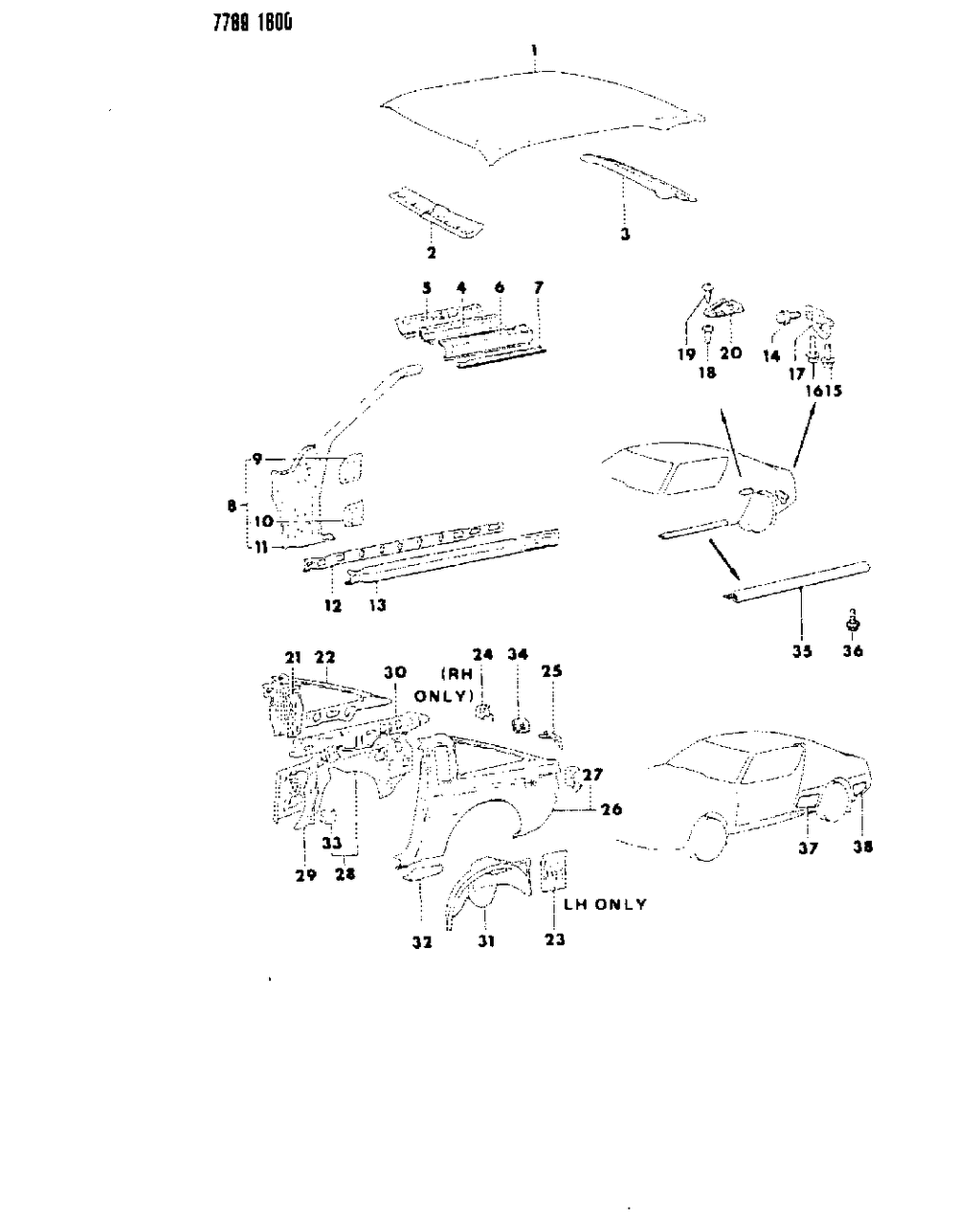 Mopar MB296029 Bolt , (10X32)