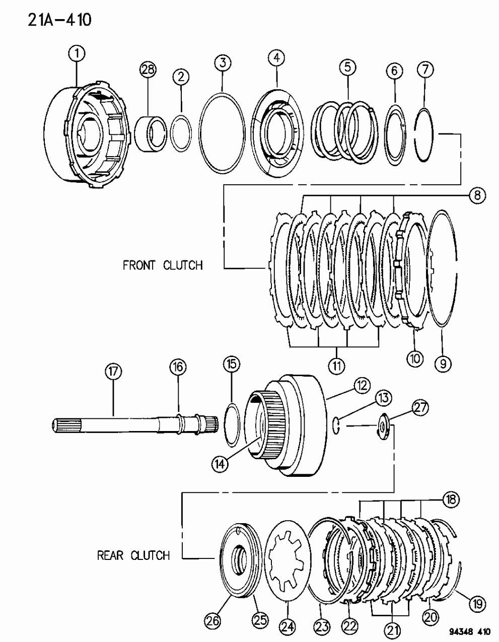 Mopar 4617159 Bushing, Front Clutch Retainer, Front, Rear