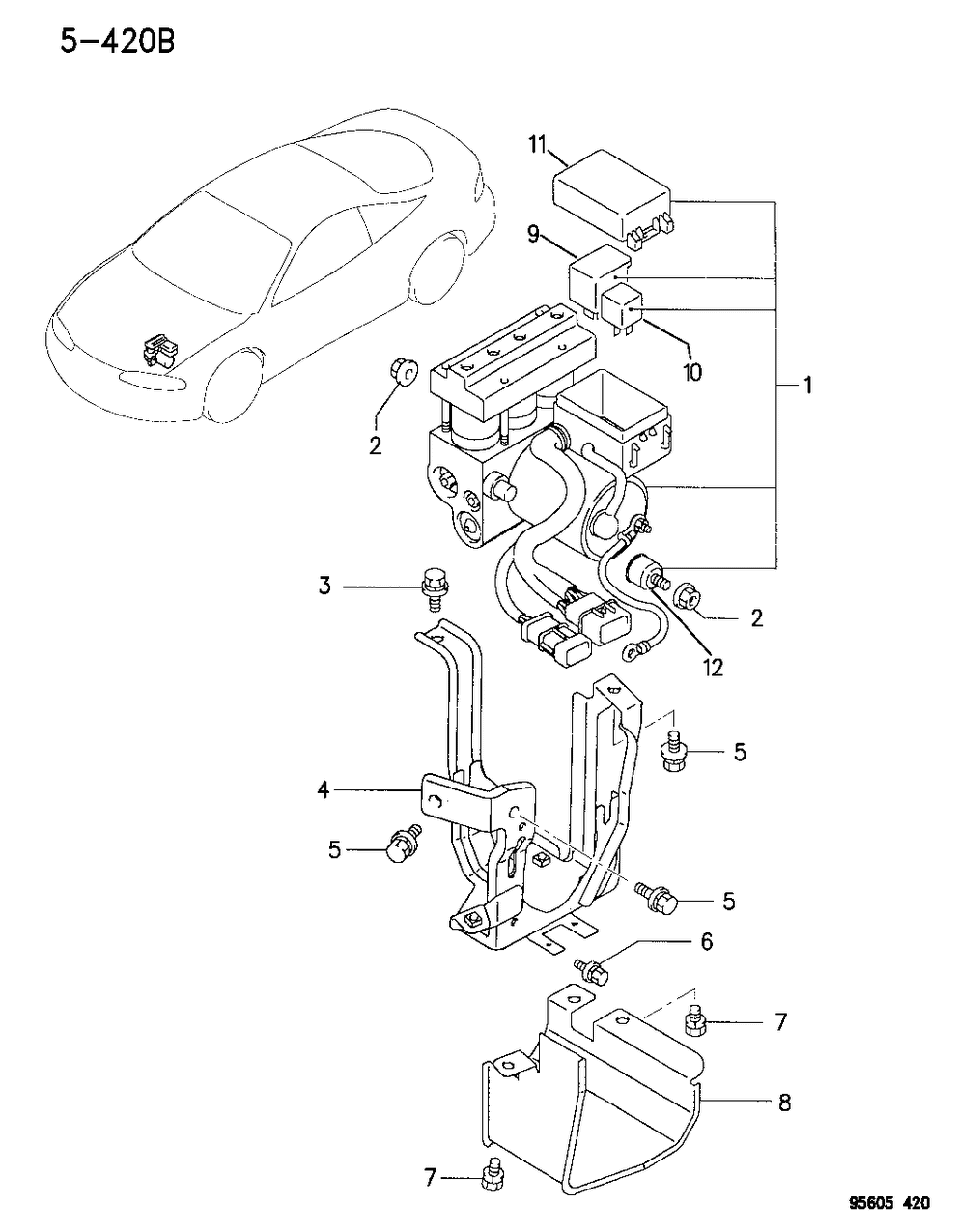 Mopar MB858789 Modulator Valve Relay