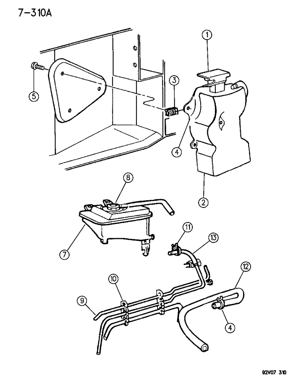 Mopar 4709376 Hose, Tank To Water Pump