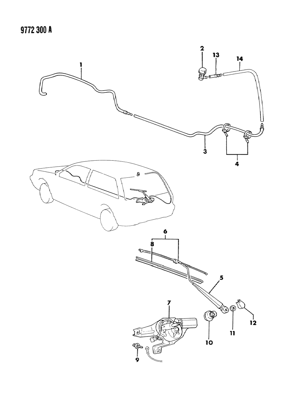 Mopar MB541608 Wiper Arm