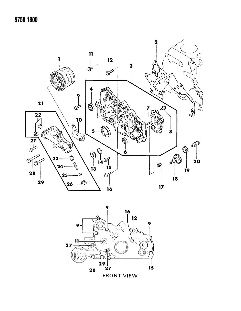 Mopar MD092785 Cap, Engine Front Case