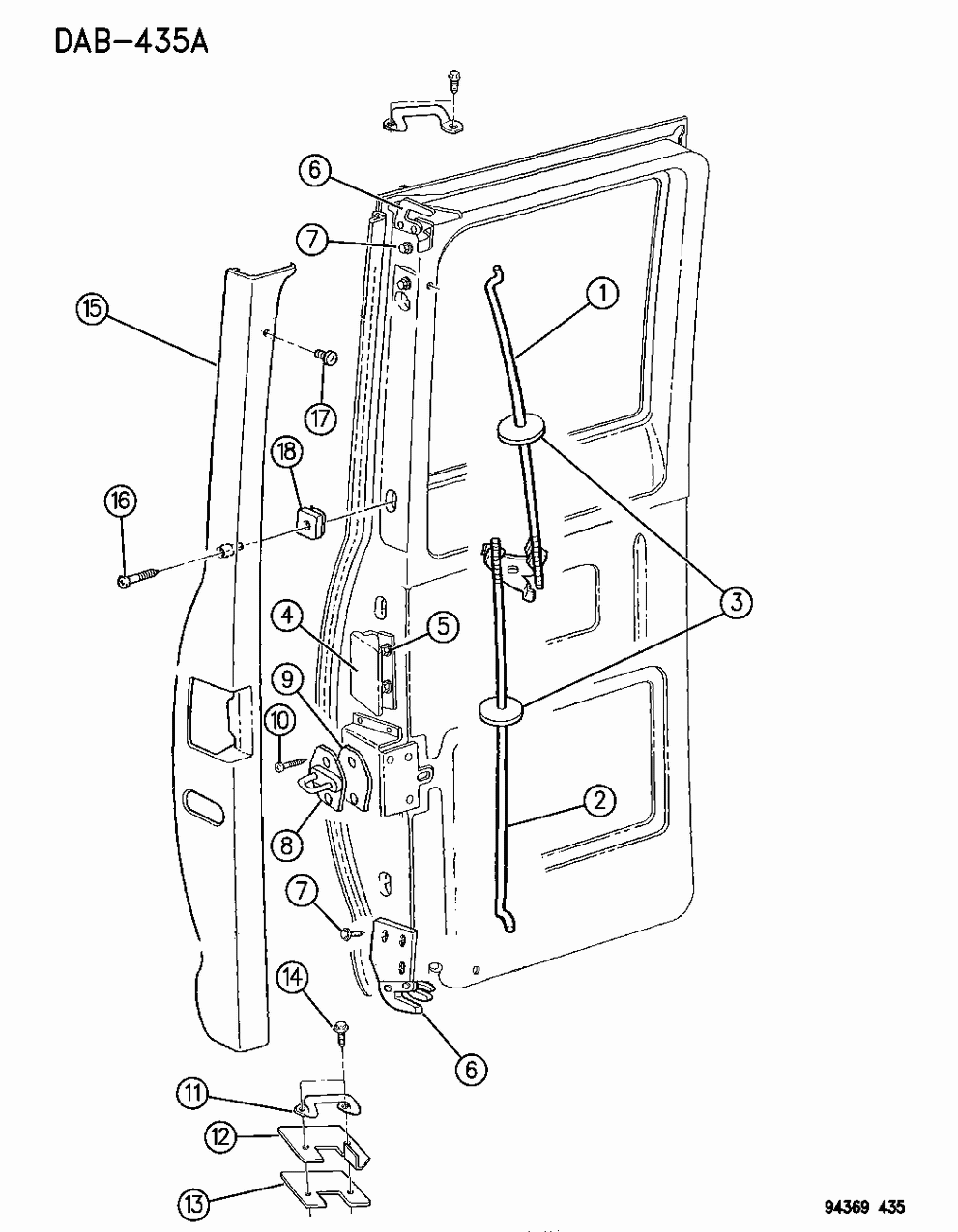Mopar 55074790 Spacer, Side Door Striker, 1994
