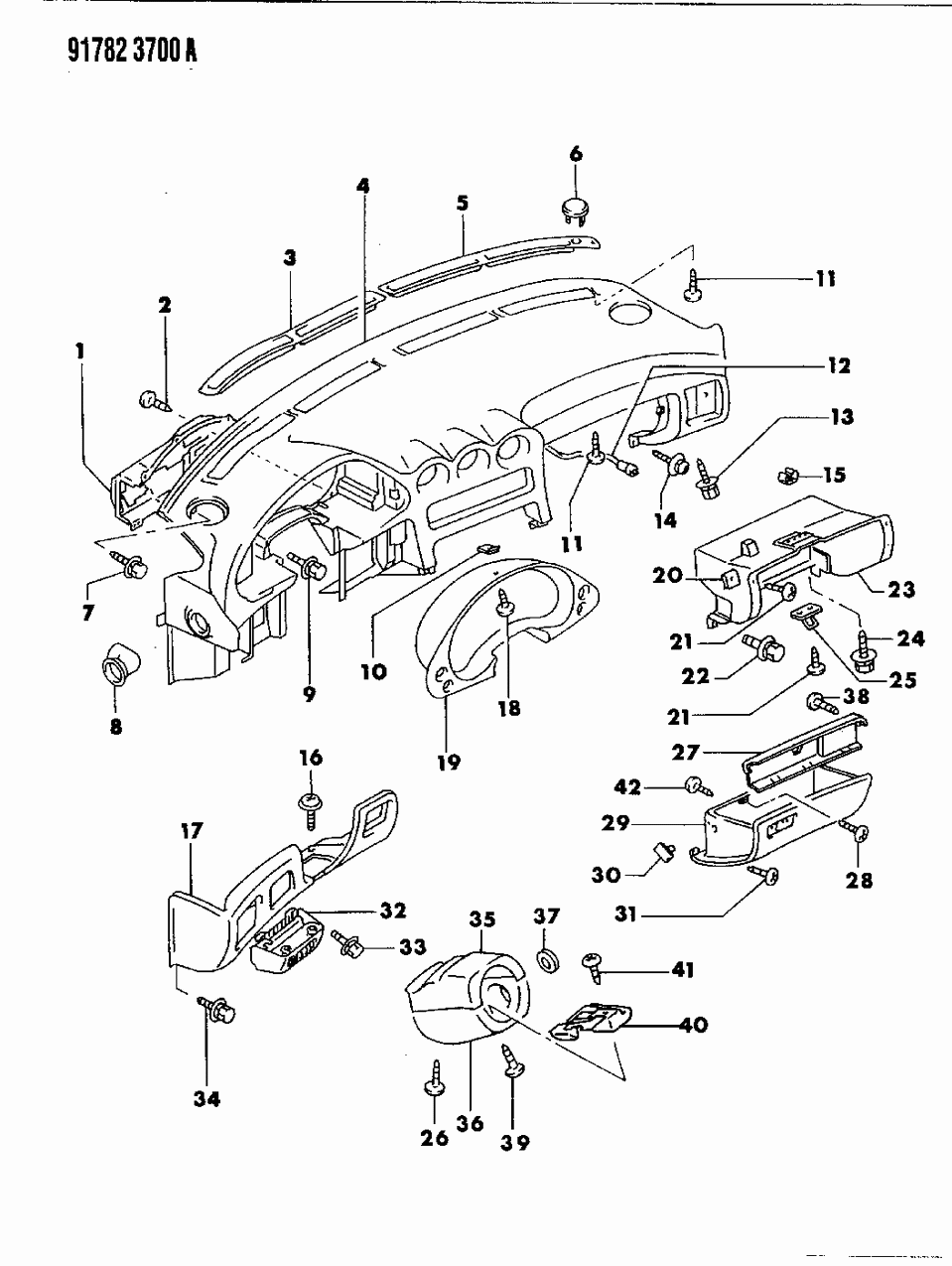 Mopar MB766517 Lower Column Cover