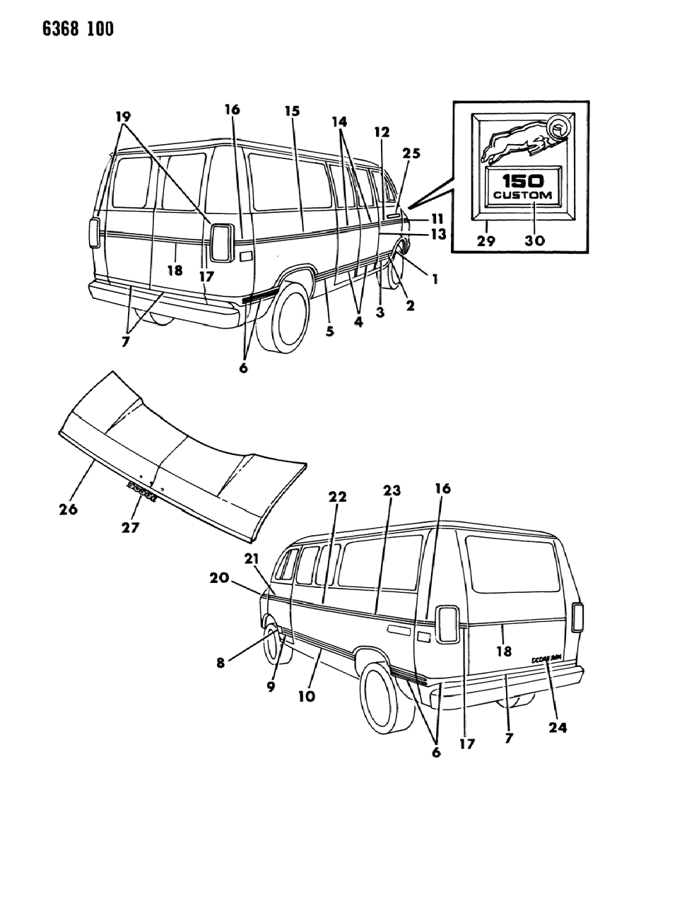 Mopar 3780434 Moulding, Quarter Panel Rear Corner, Right