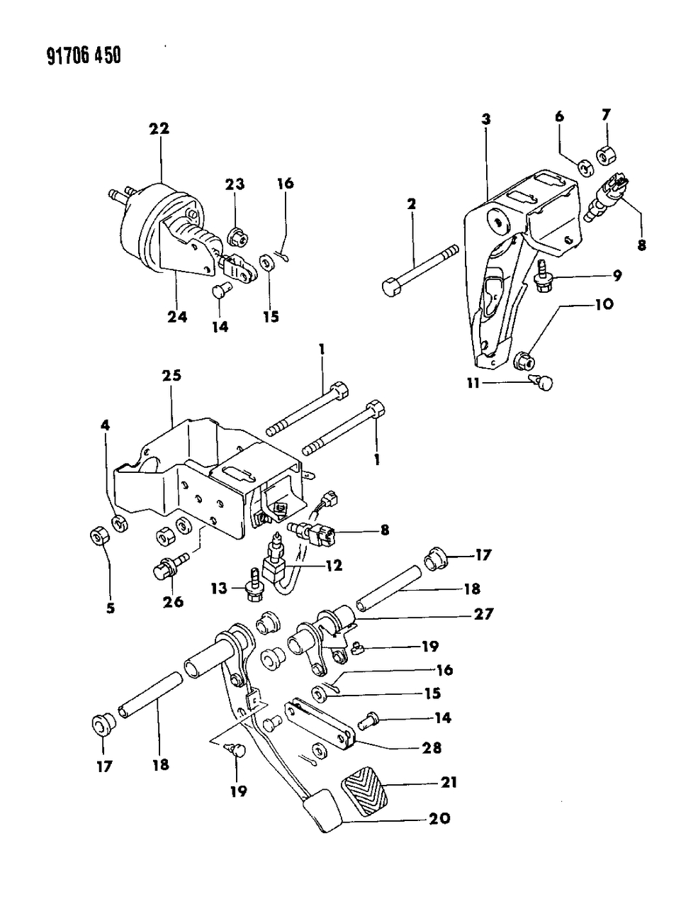 Mopar MB864124 Bracket, Clutch Pedal