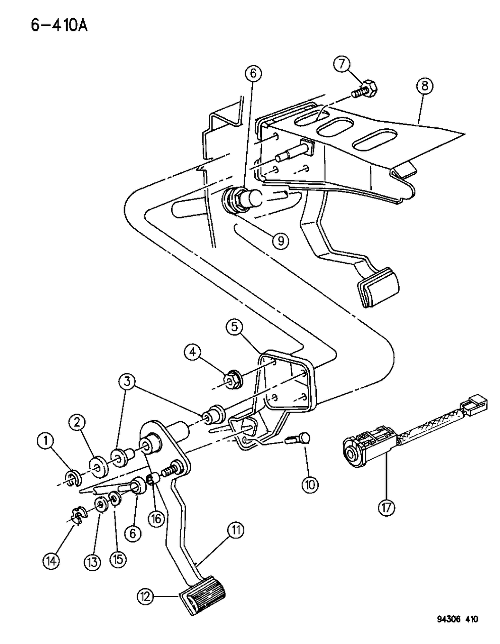 Mopar 6030373 Retainer, Clutch Pedal Shaft .379 ID .752 O.D. .052 Thick