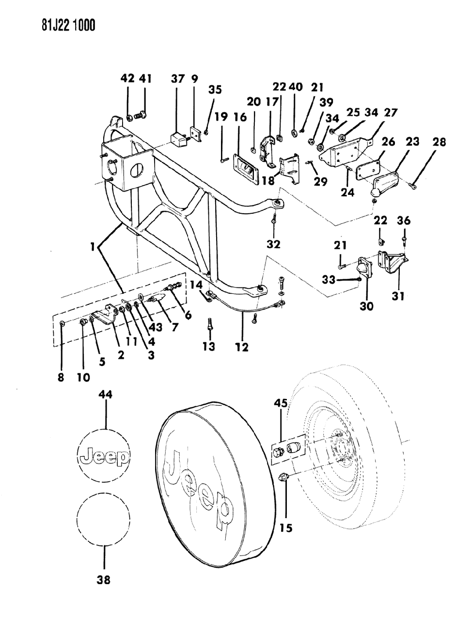 Mopar 83501152 Lock, Spare Wheel