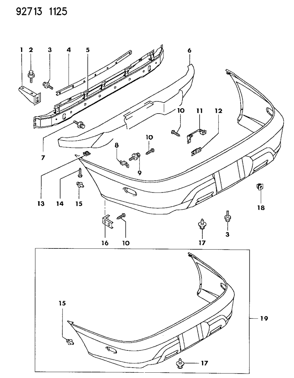 Mopar MB867781 Reinforcement Bracket, Rear