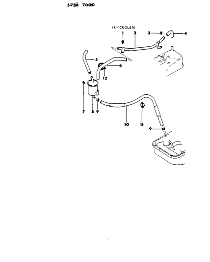 1986 Chrysler Conquest Oil Separator & Engine Breather Diagram 1 - Thumbnail