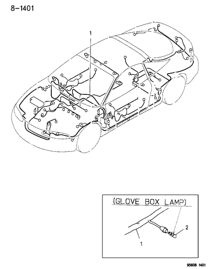1996 Chrysler Sebring Coupe Wiring - Instrument Panel Diagram