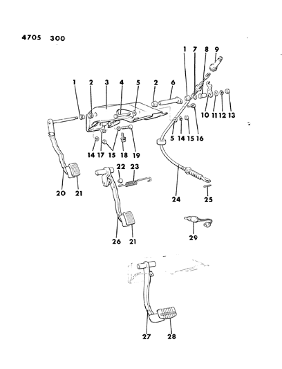 1984 Dodge Ram 50 Brake Pedal Diagram 2 - Thumbnail