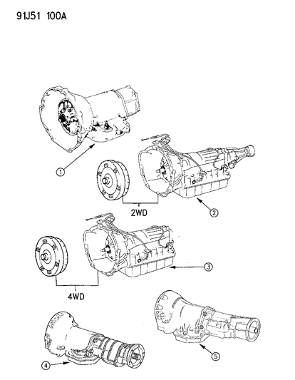 1993 Jeep Wrangler Transmission Assembly Diagram