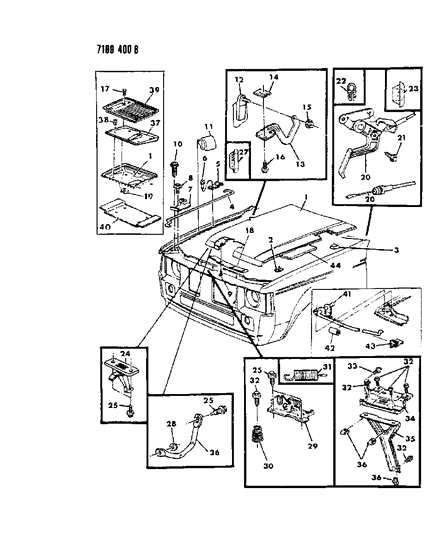 1987 Dodge Omni Bracket Screw Diagram for 6100568