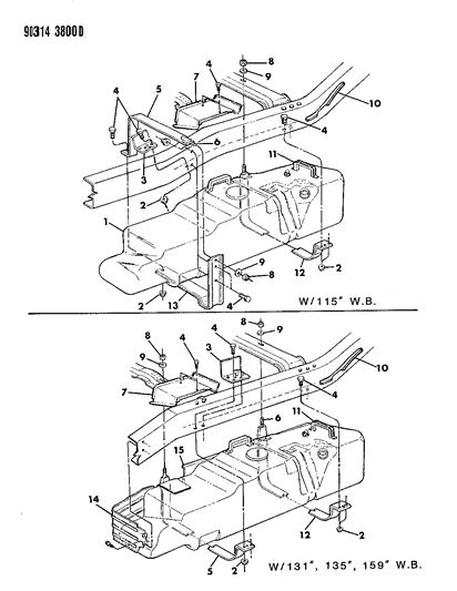1990 Dodge D150 Fuel Tank Diagram 2 - Thumbnail
