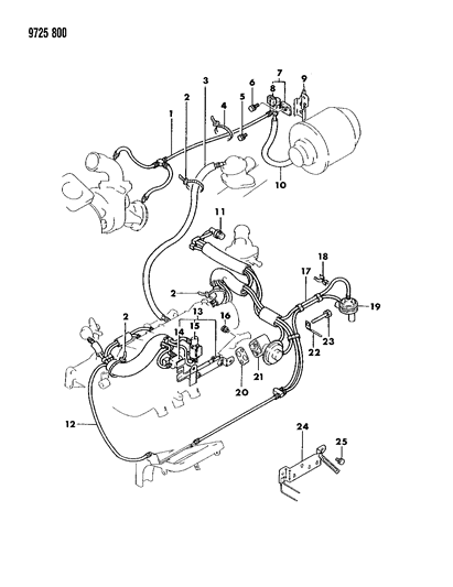 1989 Dodge Colt EGR System Diagram 2 - Thumbnail
