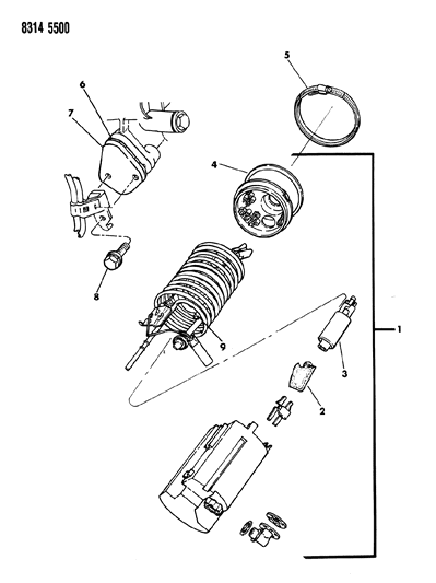 1989 Dodge W250 Module Package, Fuel Pump And Level Unit Diagram for 4203911