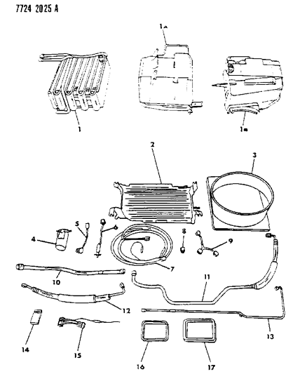 1988 Dodge Ram 50 A/C Unit Diagram 2 - Thumbnail