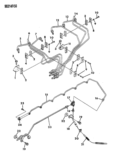 1992 Dodge D150 Fuel Plumbing Diagram 1 - Thumbnail