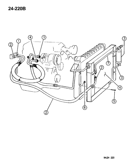 1994 Jeep Cherokee Line, Discharge Diagram for 55036896