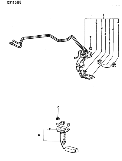 1993 Dodge Ram 50 Fuel Pump & Sending Unit Diagram 3 - Thumbnail