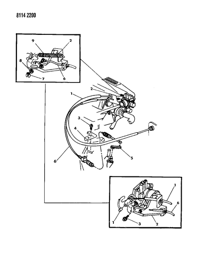 1988 Chrysler LeBaron Base Throttle Control Diagram 3 - Thumbnail
