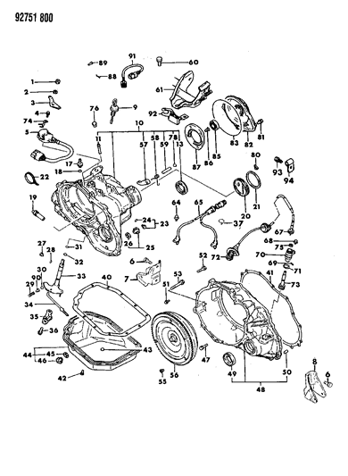 1994 Dodge Colt Case & Miscellaneous Parts of Automatic Transmission Diagram 7 - Thumbnail