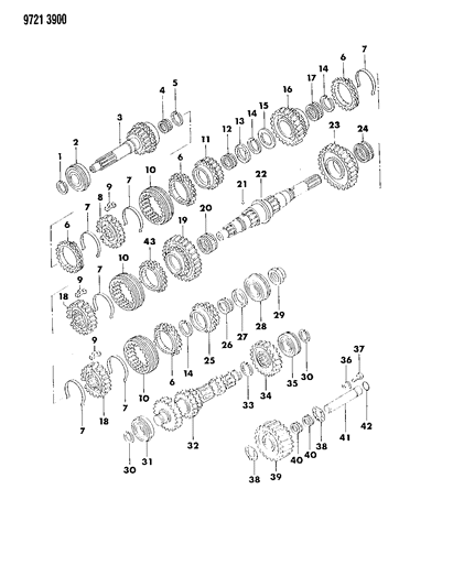 1989 Dodge Raider Gear Train Diagram 1 - Thumbnail