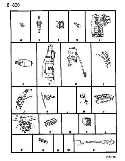 1994 Chrysler LeBaron GTC Switches Diagram
