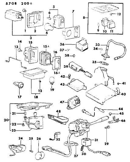 1986 Dodge Conquest Screw, Steering Column Switch (5X25) Diagram for MS350047