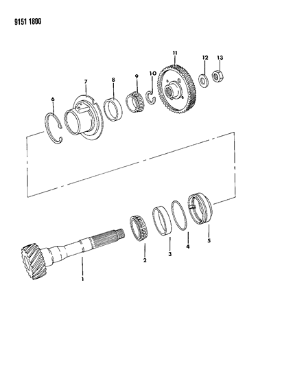 1989 Dodge Caravan Shaft - Transfer Diagram 1 - Thumbnail