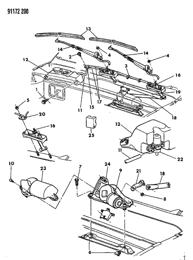 1991 Dodge Shadow Front Transmission Diagram for 4389235