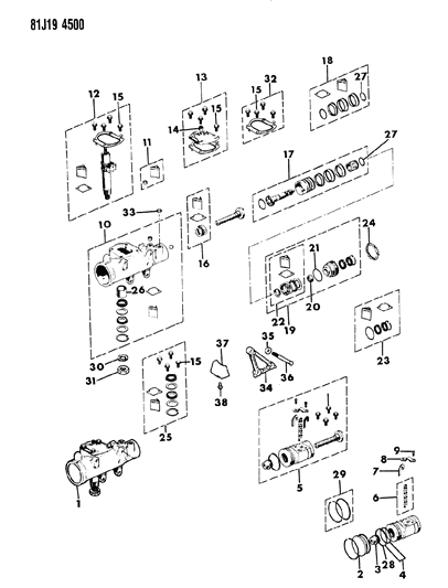 1984 Jeep Wagoneer Gear - Steering Diagram 1 - Thumbnail
