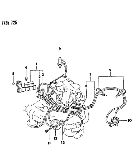 1988 Dodge Colt EGR System Diagram 3 - Thumbnail