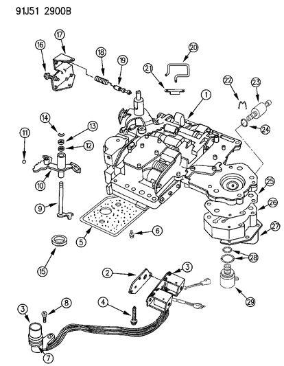 1993 Jeep Grand Wagoneer Valve Body Diagram 1 - Thumbnail