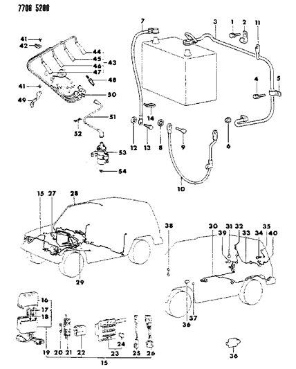 1987 Dodge Raider Plug , (25) Up To 12-87 Diagram for MS660184