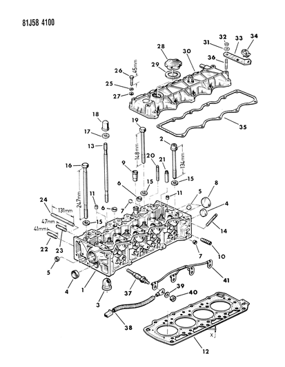 1986 Jeep Comanche Cylinder Head Diagram 2 - Thumbnail