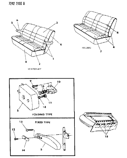 1987 Dodge Caravan Rear Seat Diagram 2 - Thumbnail