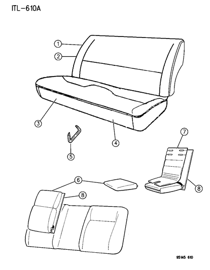 1995 Dodge Neon Rear Seat Diagram 5 - Thumbnail
